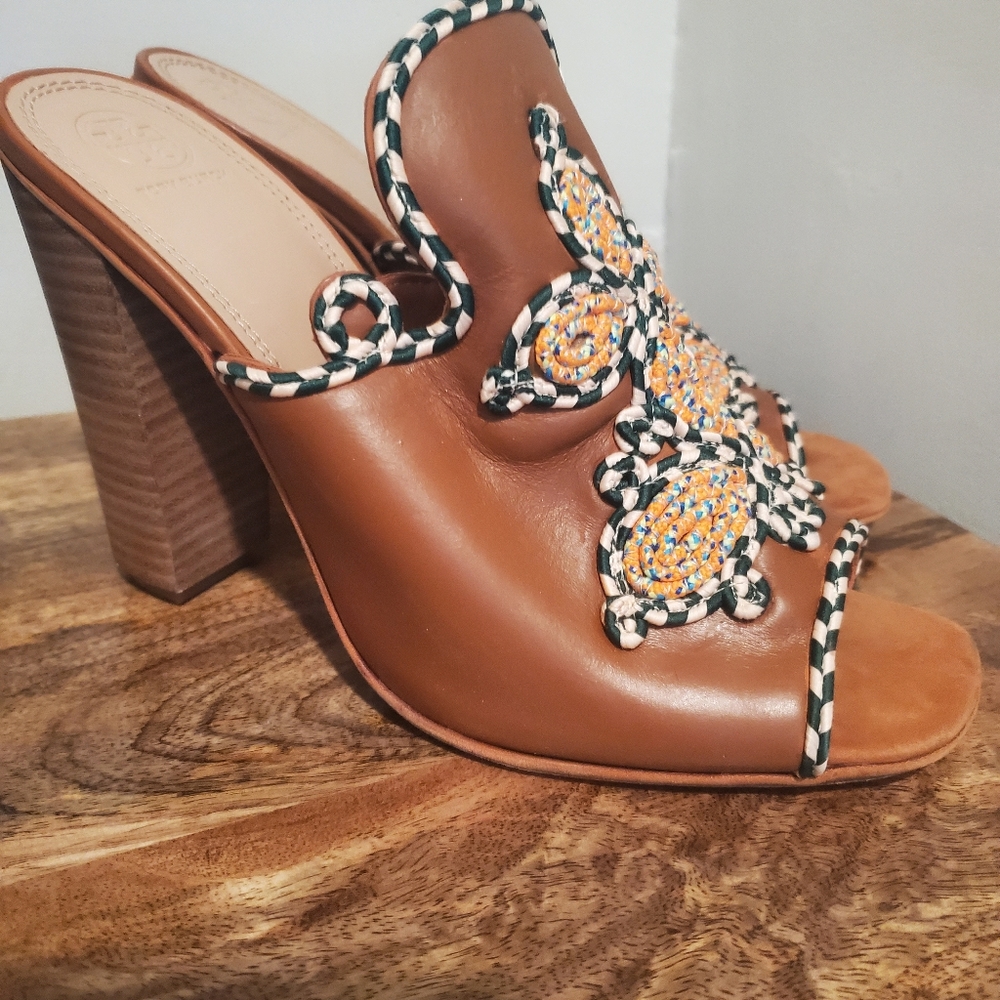 Tory Burch Palisade Mule Sandal Heel 10.5